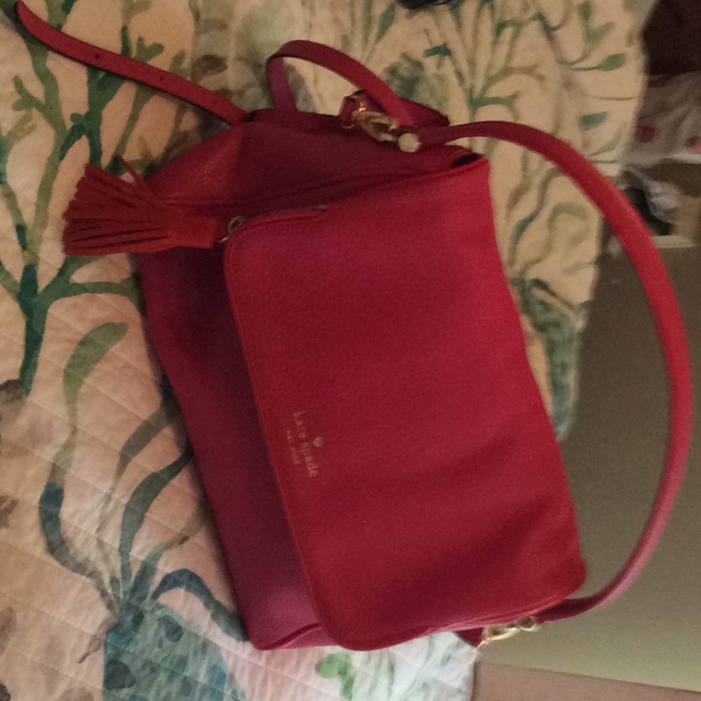 Kate Spade pink leather bag  gold hardware NWOT